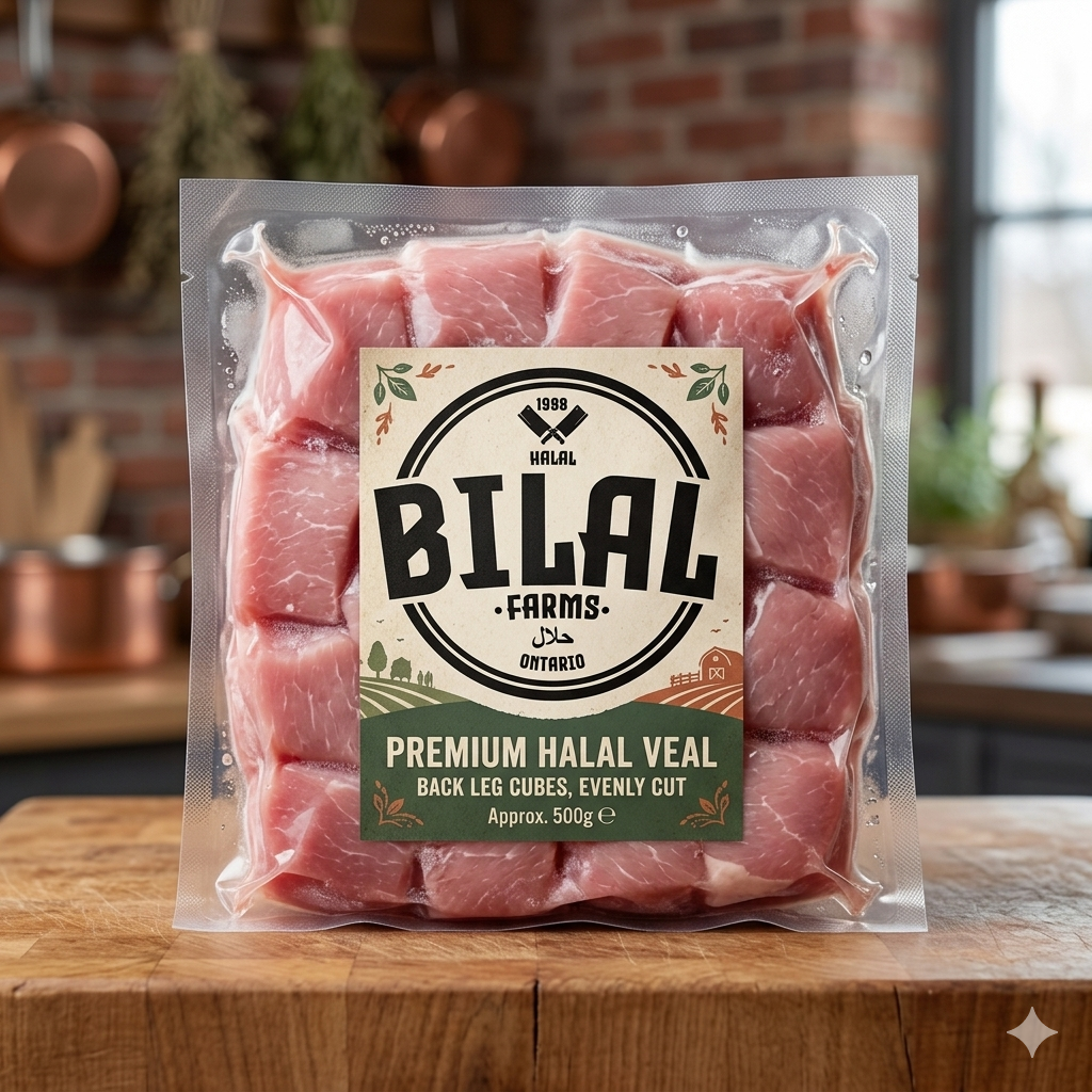 Bilal Farms Veal - Back Leg (Cubed)